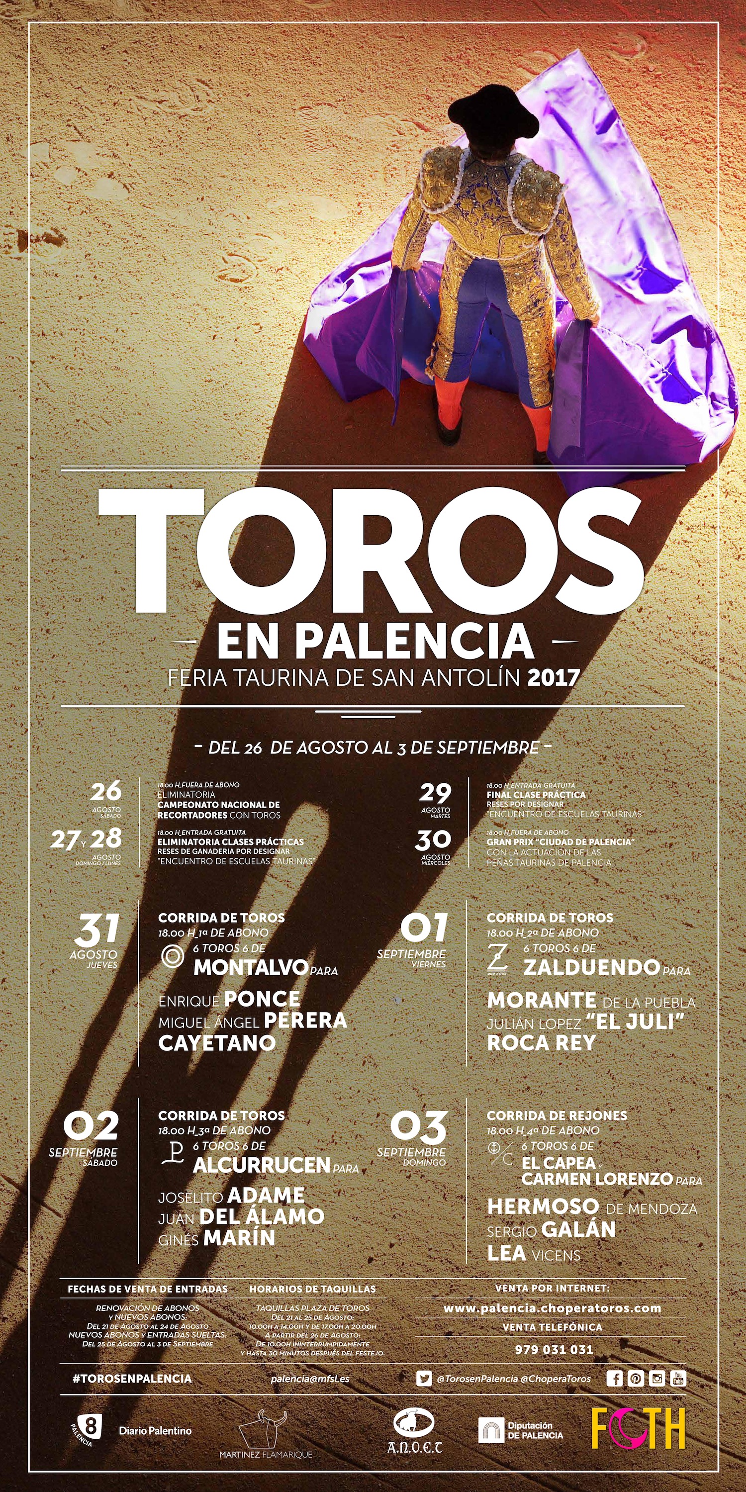 Cartel Feria Taurina Palencia 2017 1500